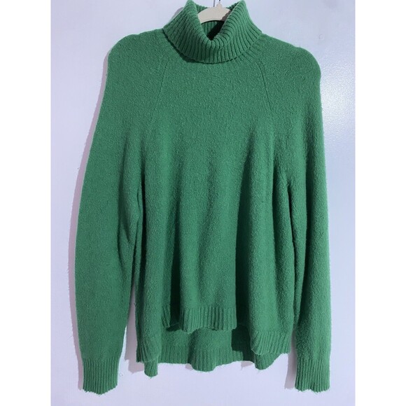 J Crew Sweater Womens Large Green Alpaca Wool Blend Preppy Cozy Goblincore Soft - Picture 1 of 9